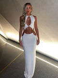 Ahagaga Hollow Out Party Women Maxi Dresses