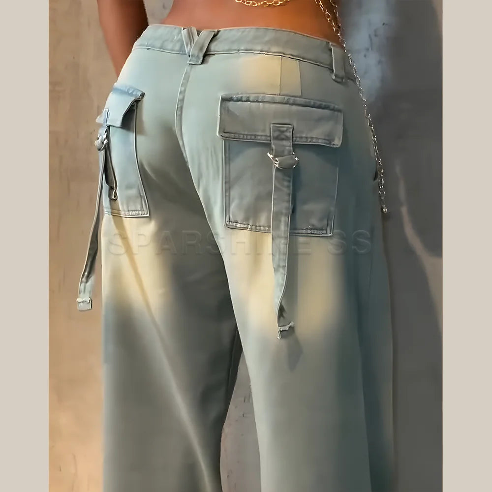 Vintage Denims Washed Mid Waist Loose