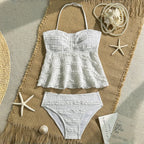 2pcs Tween Girl Color Bikini Swimsuit