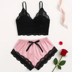 2PCS Women's Satin Pajama Set