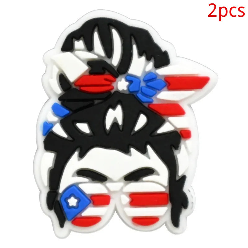 Puerto Rico series PVC 2pcs shoe charms