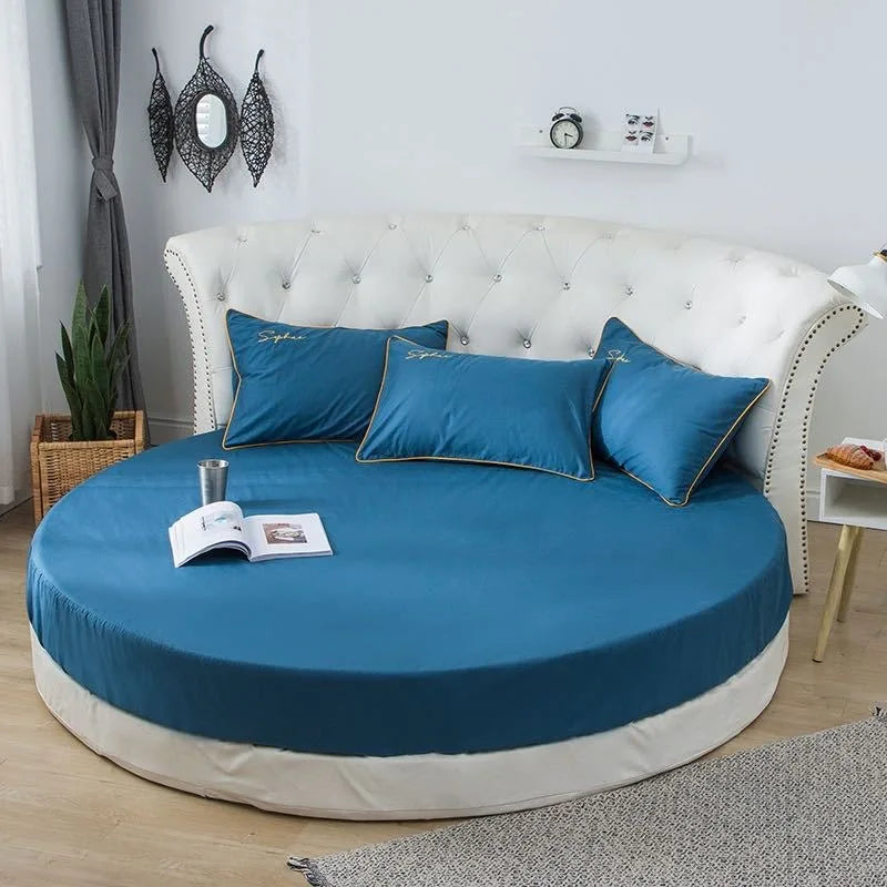 100% Cotton Round Bed Sheet Set
