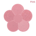 Silicon heart shaped makeup brush cleaner pads