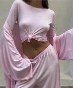 New Solid Color Knitted Loungewear