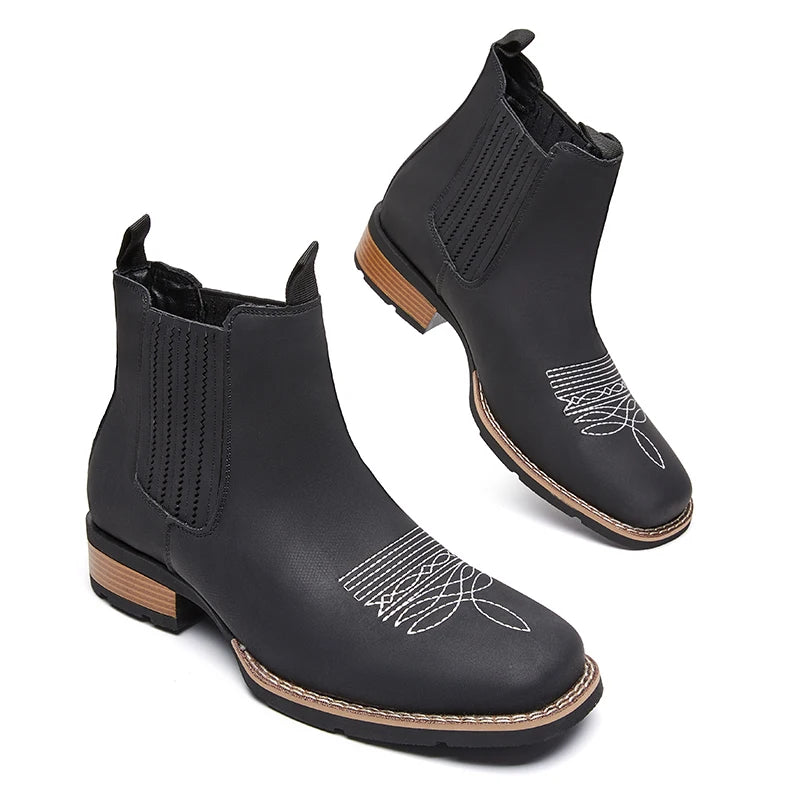 Men's Wide Toe Cowboy Boots