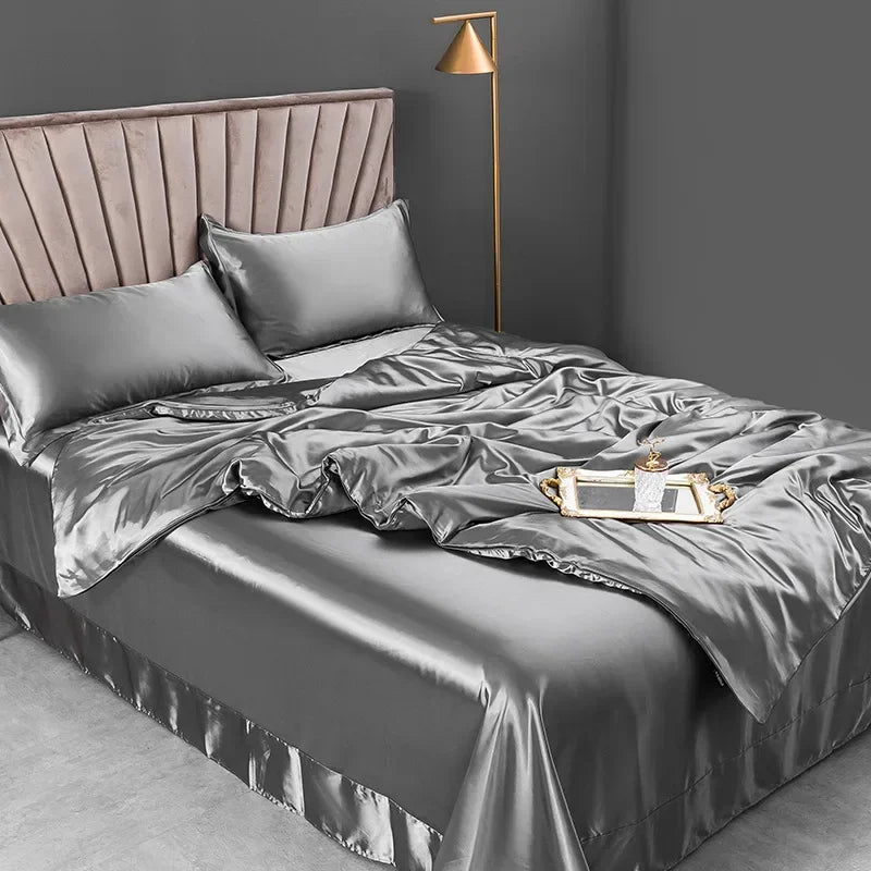 4pcs Pure Silk Bedding Sets
