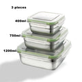 3 Pieces Stainless Steel Food Containers