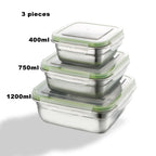 3 Pieces Stainless Steel Food Containers