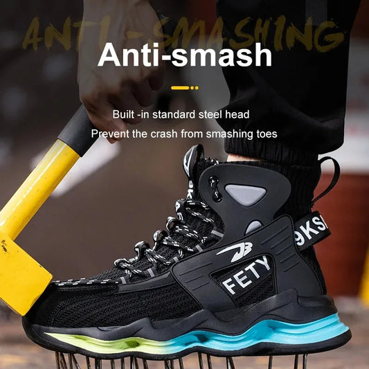 New Safety Shoes Puncture-Proof Work Sneakers