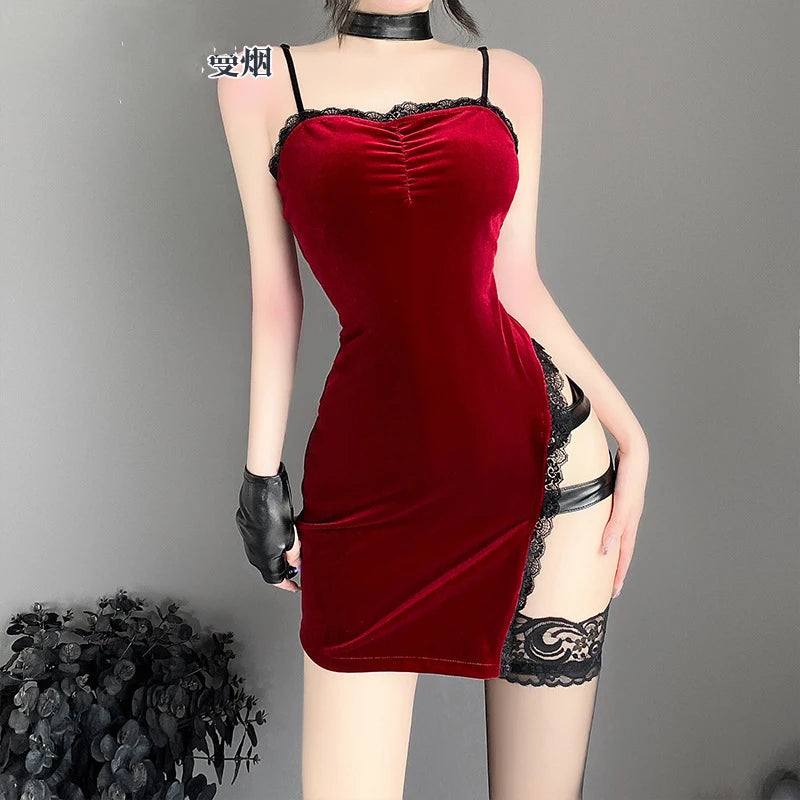 Movie Ada Wong Cos Heroine Secret Service Spy Dress costume