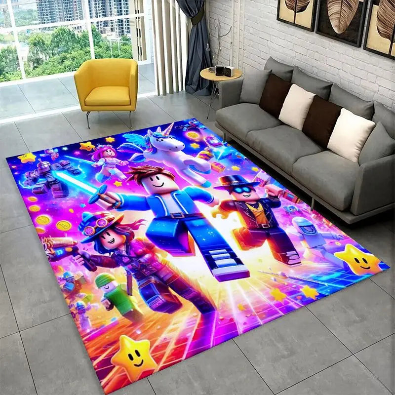Cartoon R-Robloxs Game Gamer Carpet Rug