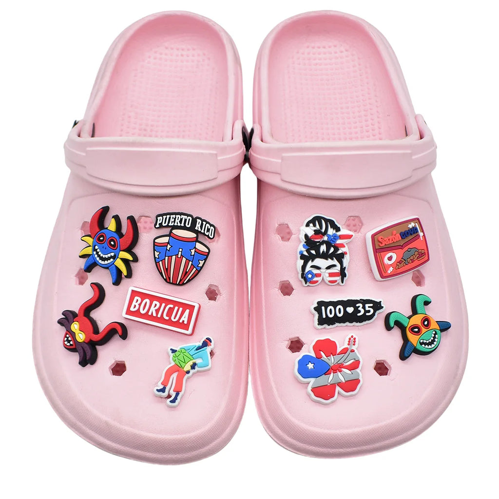 Puerto Rico series PVC 2pcs shoe charms