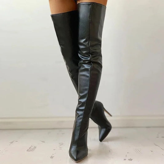 Black High Heels Boots