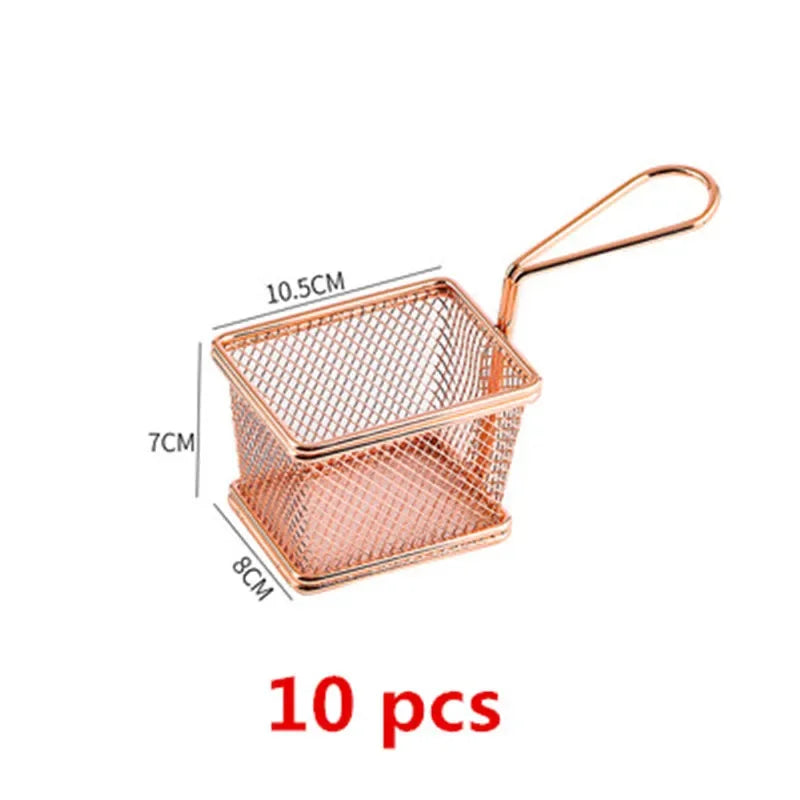 10 pcs set black French Fries Basket
