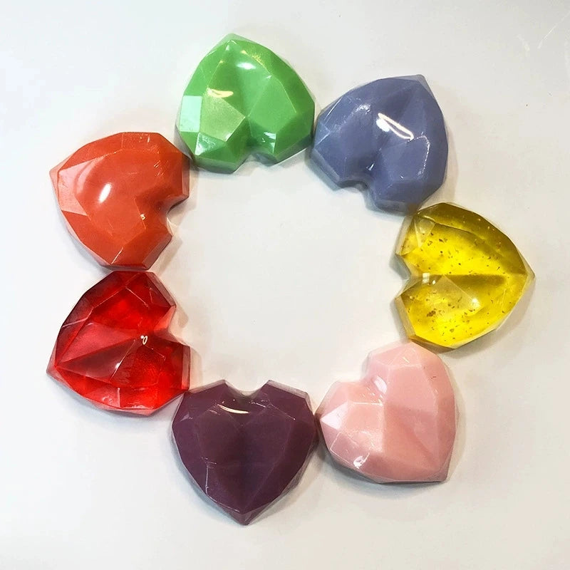 1/3/5pcs mix Diamond Heart Handmade Soap