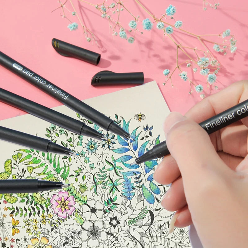1 Box of Colored Hook Pens