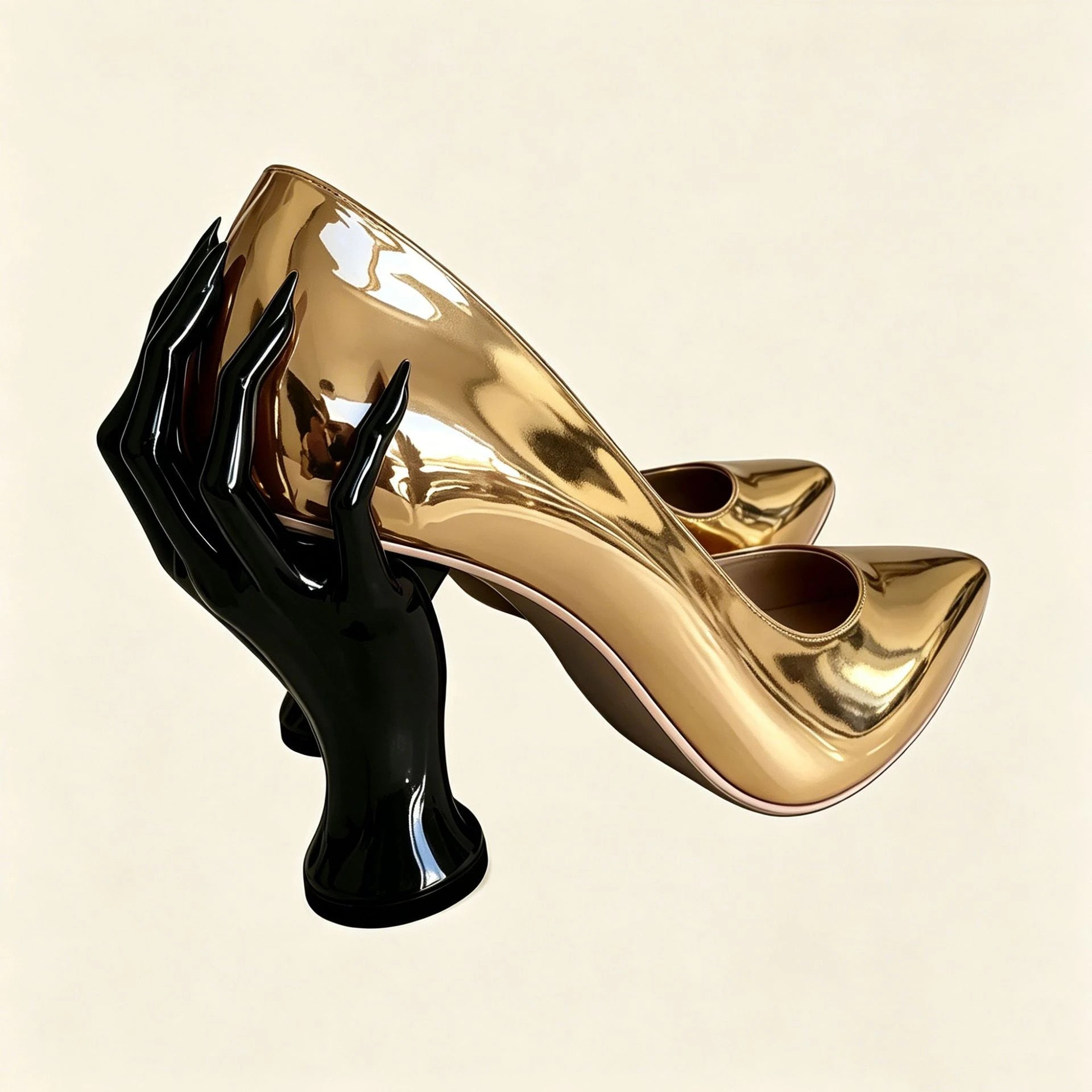 Gothic Sculpted Hand-Shaped Heel Pumps Avant Style