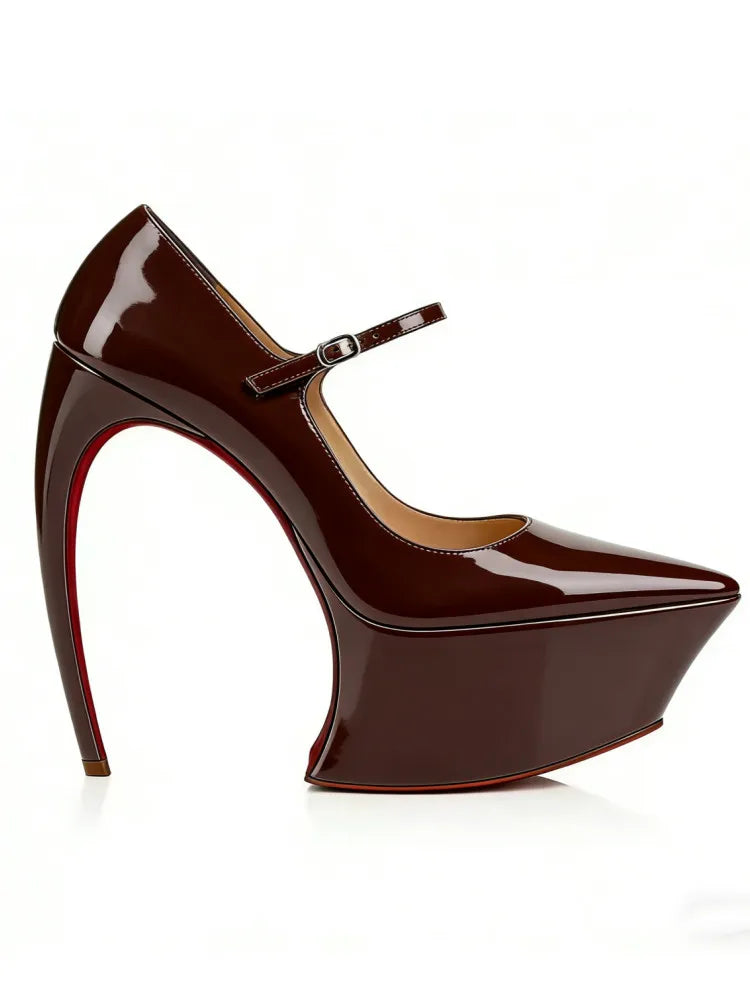 New Pointed Stiletto High Heels Thick Bottom Ballet Sandals