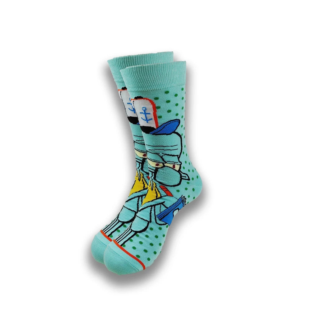 Graphic animated socks
