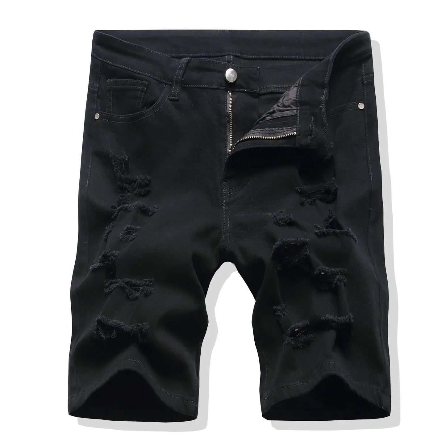 Vintage Ripped Denims Straight Shorts