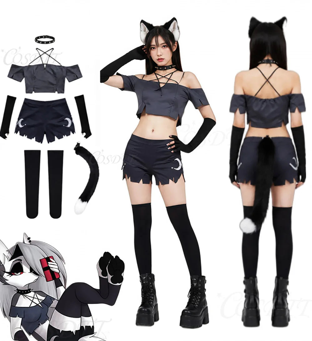 Anime Helluva cos Boss Loona Loony cosplay costume