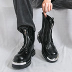 Black Men Long-sleeved Thick-soled Anti-slip Boots