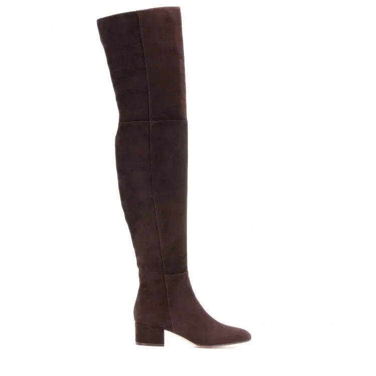 Over-the-knee Fashion Boots, Round Head Mid-heel