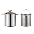 LMETJMA 3L Stainless Steel Deep Frying Pot