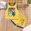 Cartoon Printed Children Mesh Sport Sets