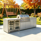 Full Outdoor Kitchen With Grill