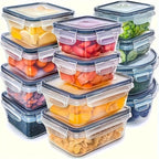 8-PC BPA-Free Airtight Food Containers