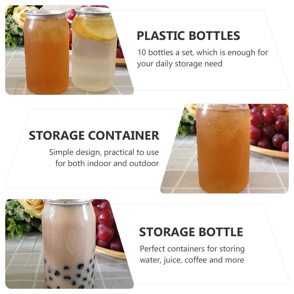 10 Pcs Pull Lid Storage Bottles