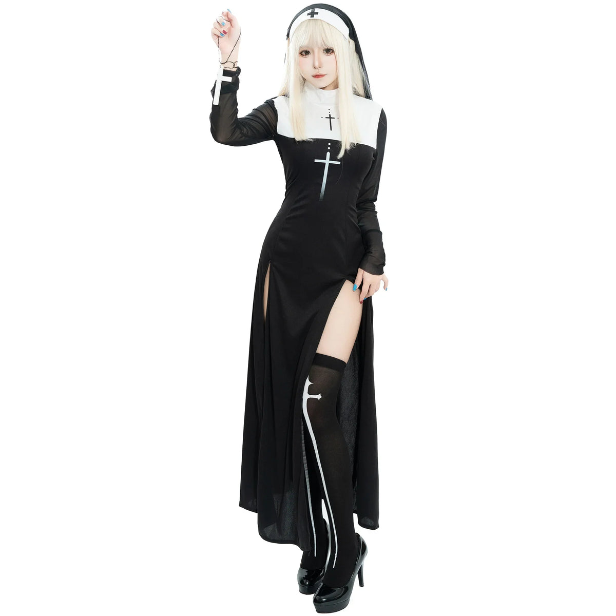Halloween Anime Cosplay Costume Sexy Nun Dress