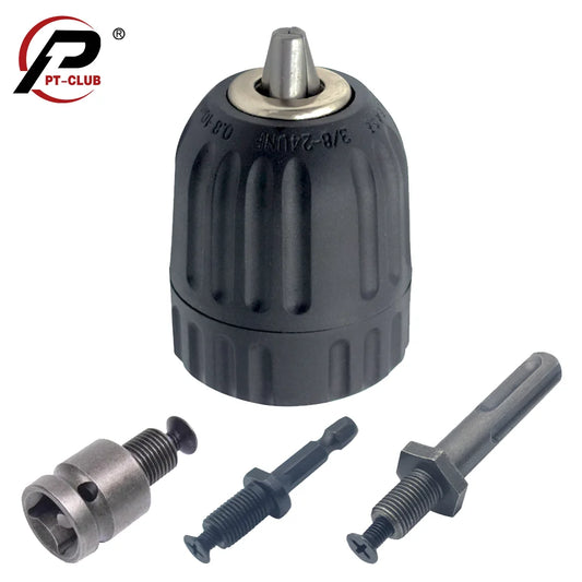 0.8-10mm Precise Keyless Drill Chuck Converter 3/8"