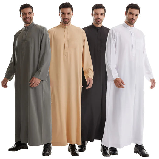 Muslim Abaya Prayer Kaftan Men Kimono Dishdasha