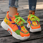 Platform designer sneakers