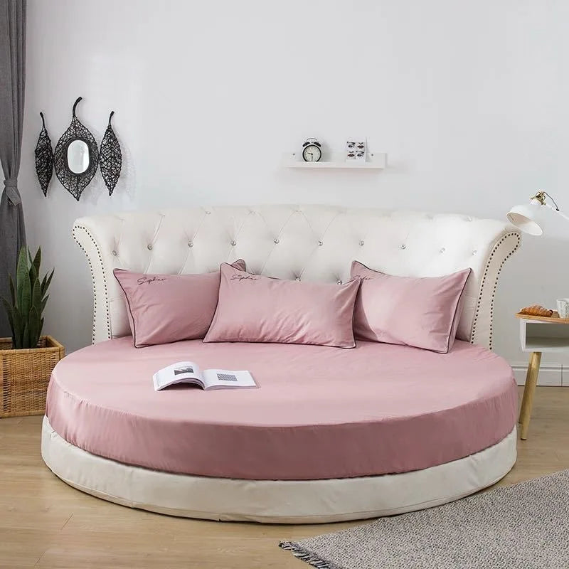 100% Cotton Round Bed Sheet Set