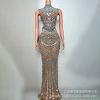 Elegant Rhinestone Sequin Long Dresses