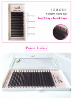 Yelix 16 ROWS Dark Brown Wispy Individual Eyelashes