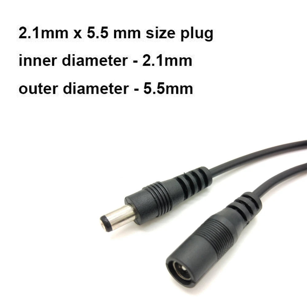 5M 10M DC12V Power Extension Cable