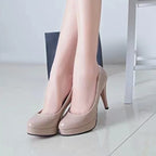Round Toe Set Shallow Mouth Slim Heel