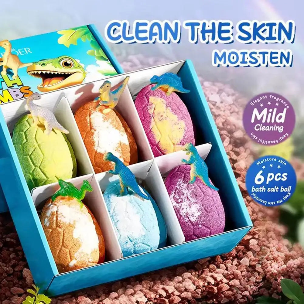 6PCS Bath Bombs for Kids Toddler with Dinosaur Eggs Inside