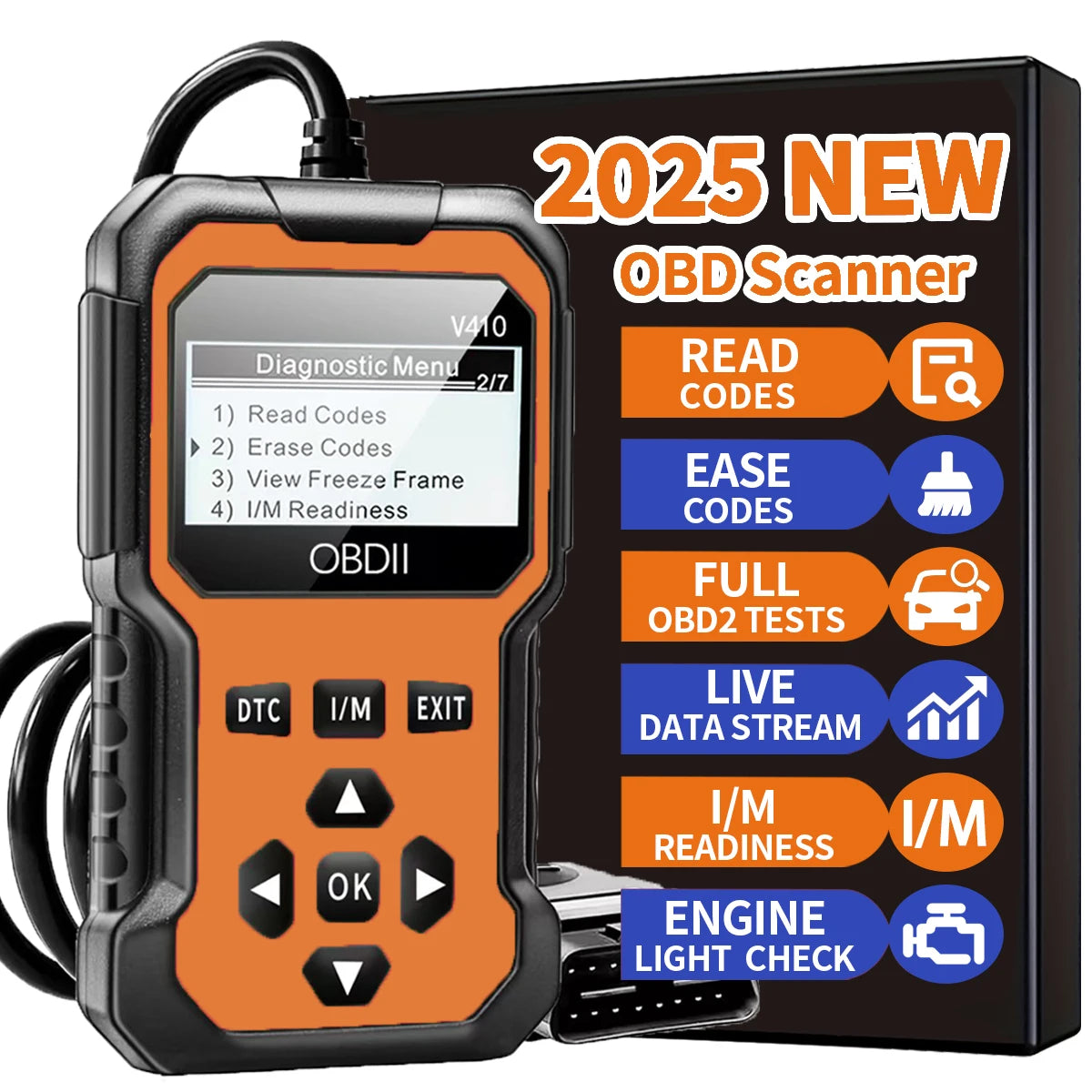 Car Obd2 Scanner Diagnostic Tool Code Reader Engine Fault Code