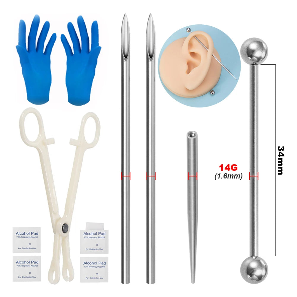Body Piercing Kit Surgical Steel