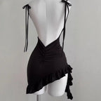 2026 Sexy Sleeveless Backless Mini party dress