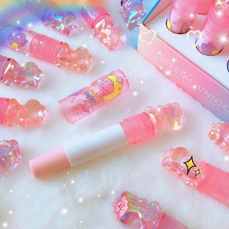 1Pcs Kawaii Lipstick Unicorns Rubber Erasers