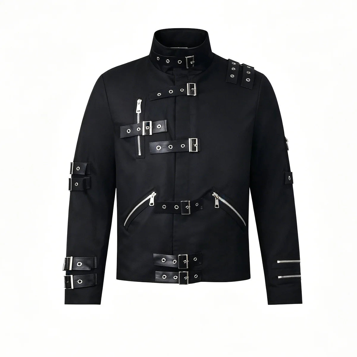 Men Vintage Black Punk Jacket
