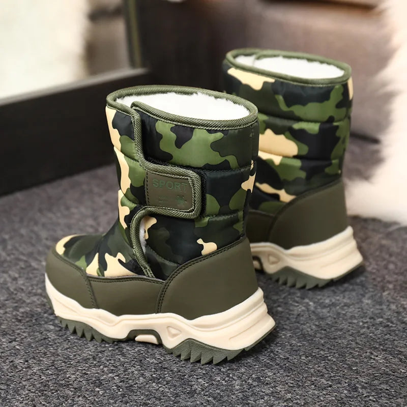 Children Plush Waterproof snow boots