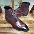 Men Short Boots Brown Bullock Flock