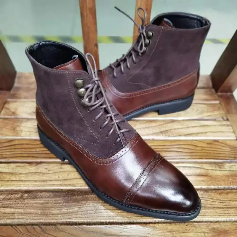 Men Short Boots Brown Bullock Flock